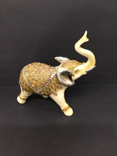 8" Resin Indian Wedding Decorated Elephant