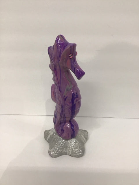 11x5 Purple Seahorse By Susan David