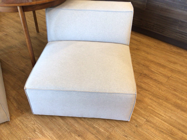 Grey 4 PC Grey Fabric Modular Low Profile Sectional