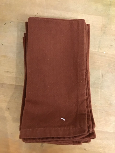 Set Of 8 Brown Napkins