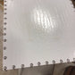 AS-IS 14" Square White Nailhead Pedestal(Mark On Top)