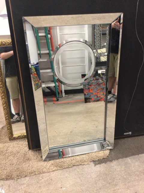 24" X 42" Global Views Beveled Wall Clete Mirror W/Wall Clete