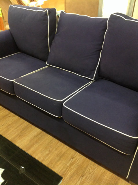Sofa- Blue & White Trim Fabric