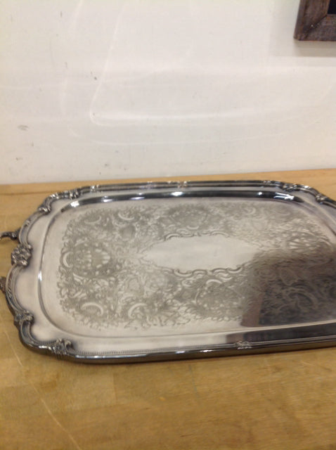 Silverplate- 28" Ornate Tray