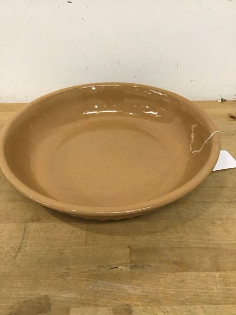 14" Beige Ceramic Bowl