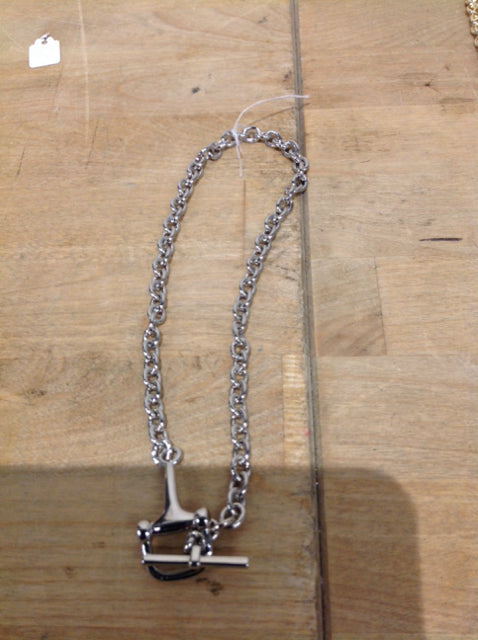 Gucci Style 18" Silver Necklace