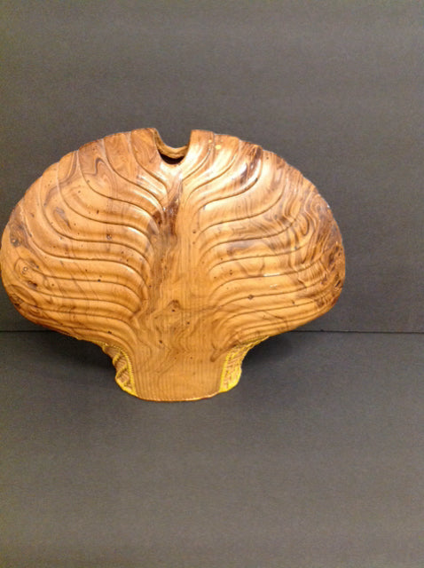 10x12 Fan Shaped Resin Burl Look Vase