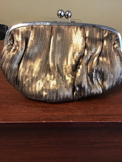 Bronze Sequence Clutch Handbag