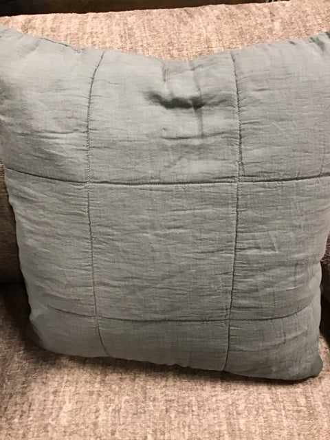 20" Teal Linen Pillow