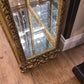 Gold Trim Beveled Glass Two Door Display Cabinet