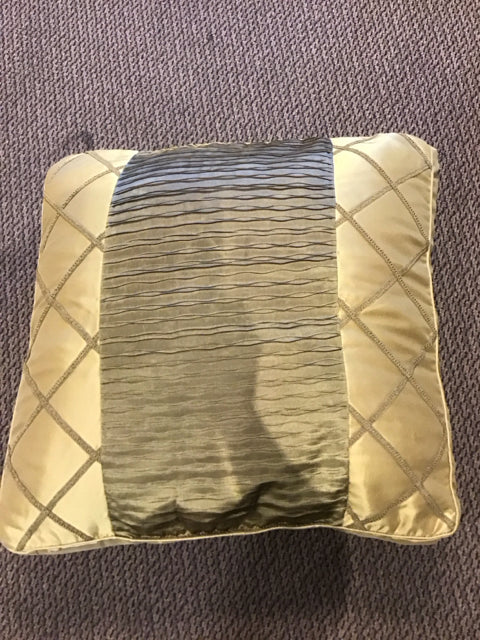 26" Olive Green Pintuck Taffeta Pillow
