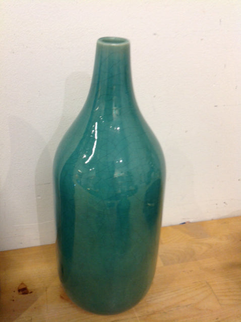 Vase- 13" Green Ceramic