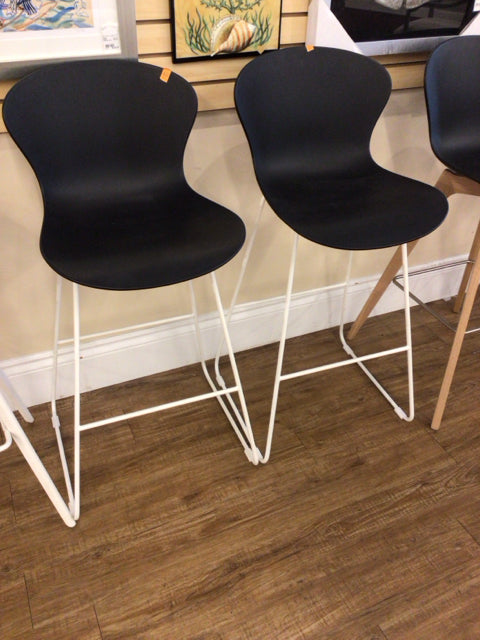 Pair Of Bo Concepts Adelaide Black/Matte White Bar Stools