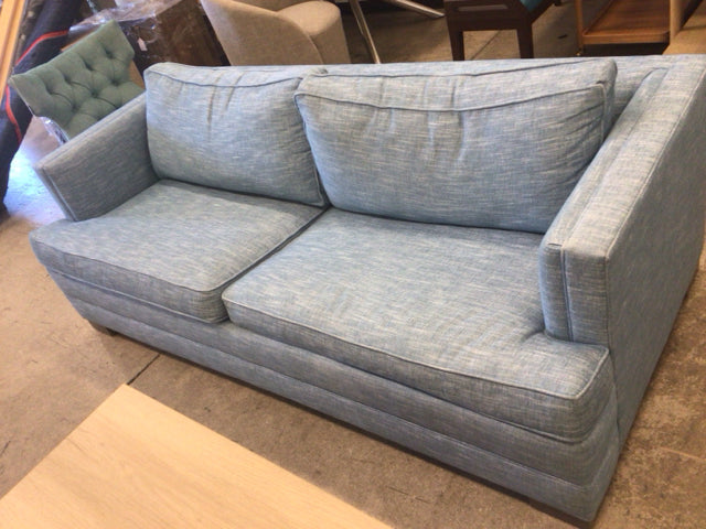 Ethan Allen Astor Light Blue Queen Sleeper Sofa