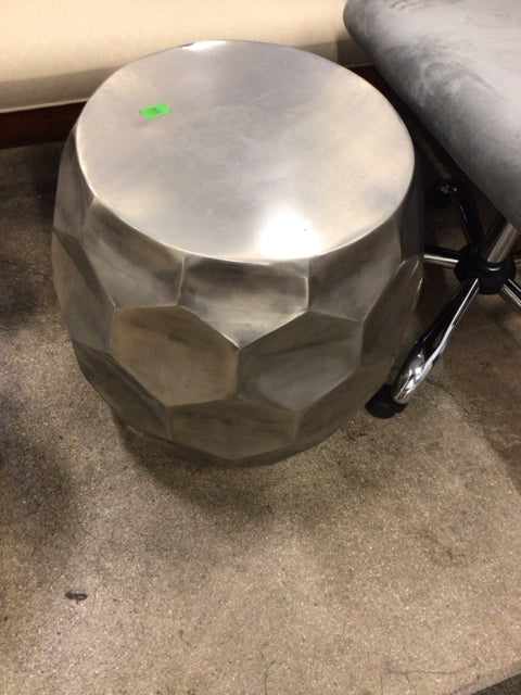 Hammered Silver End Table