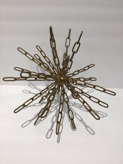 Gold Metal Chain Link Sphere
