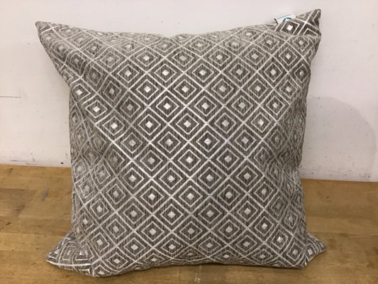 22" Sq. Gray & Silver Metallic