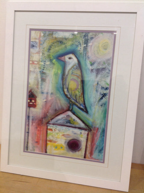 19" X 25" Signed Bird Abstract