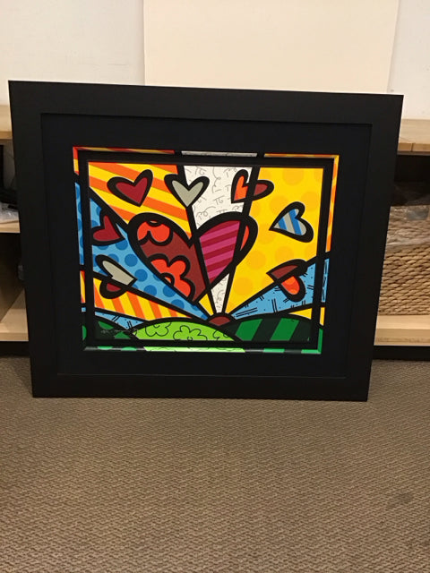 48x42 Framed Signed & Number Britto "A New Day"
