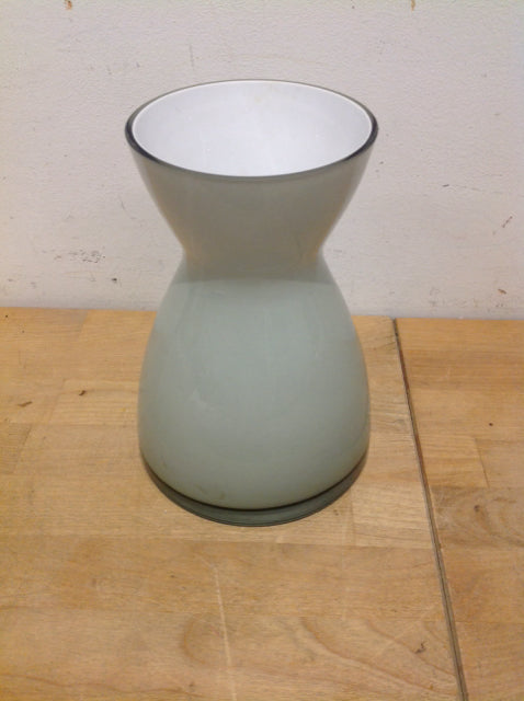 8" Glass Hourglass Vase