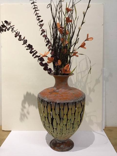 40" Willows In Decorative Metal Vase