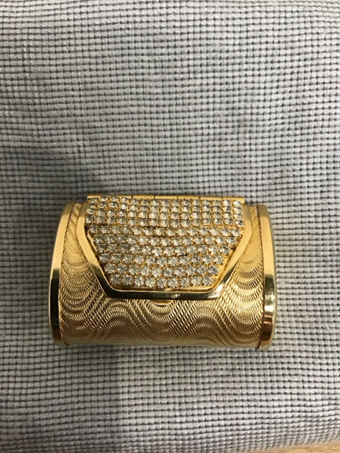 Gold & Rhinestone Purse Trinket Box