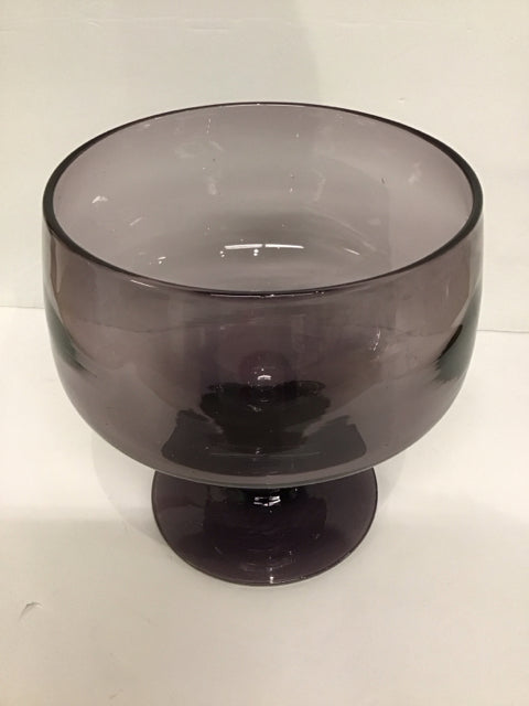 Amethyst Pedestal Glass Bowl