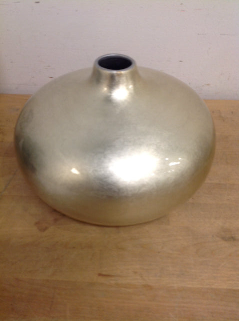 Vase- 10" Gold Ceramic