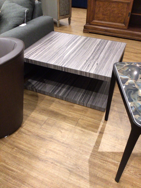 Grey Wood C End Table