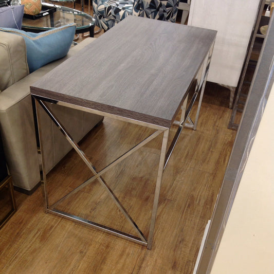 Grey/Chrome Desk