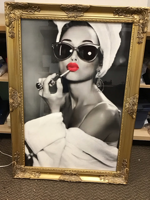 29x42 Framed Audrey Hepburn Art