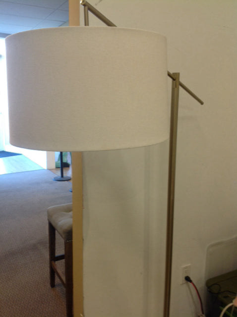 Floor Lamp- Brushed Gold White Shade