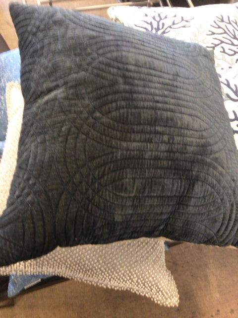 Beige & Blue Fabric Pillow