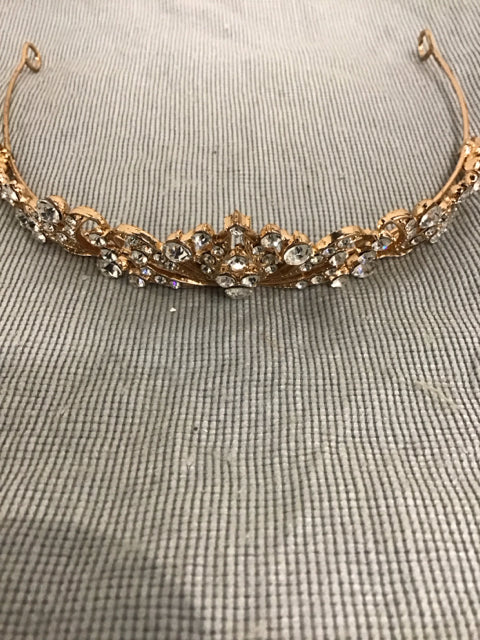 Rose Goldtone Rhinestone Tiara