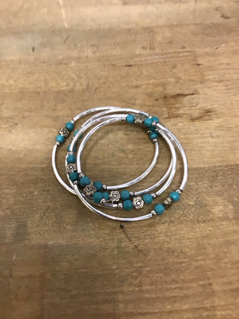 Silver/Beaded Bracelet