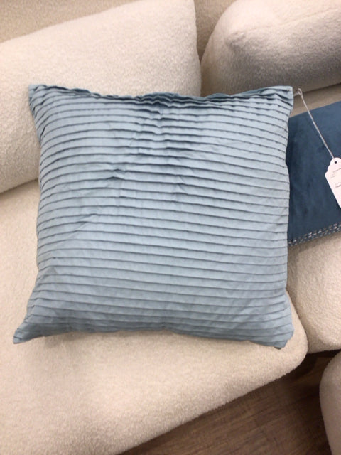 17 " Light Blue Pleated Pillow