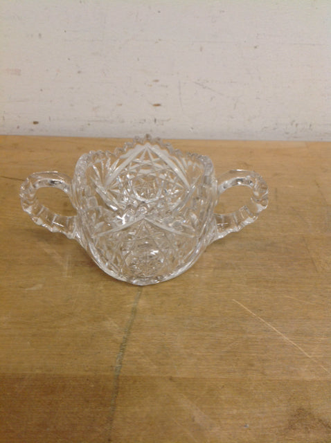 Small Cut Crystal Sugar Dish