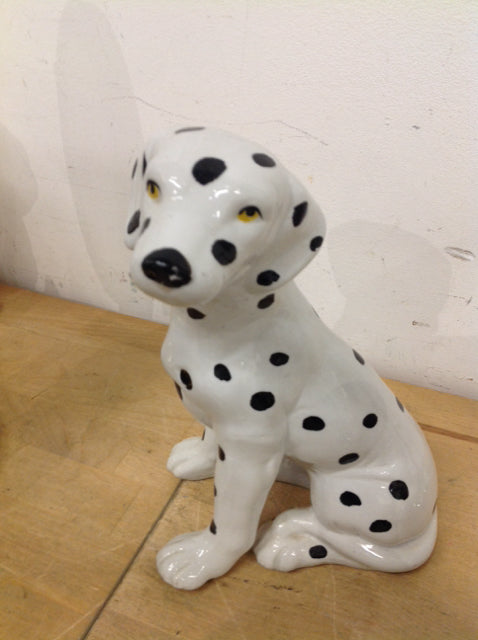 10" White Ceramic Dog