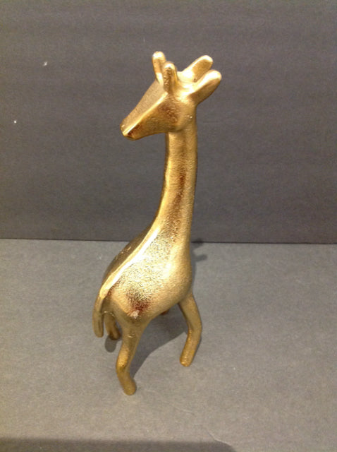 9" Gold Metal Giraffe
