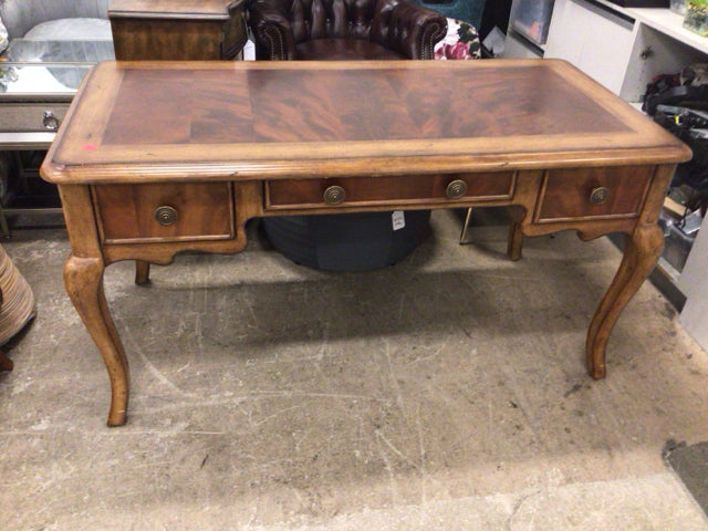 Two Tone Wood Three Drawer Desk