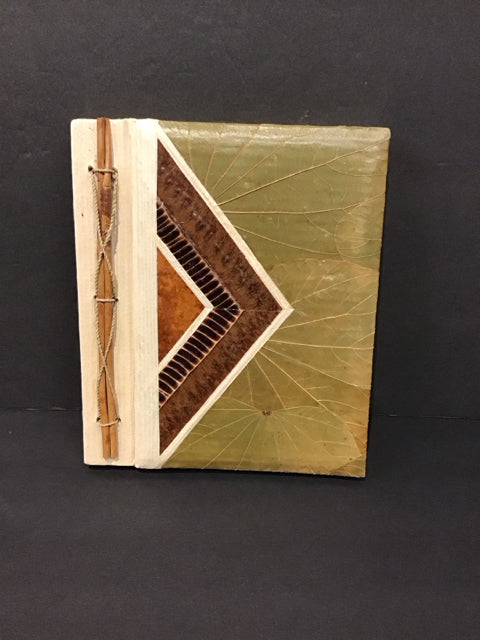 Dry Leaf Covered Journal w/Recycled Paper