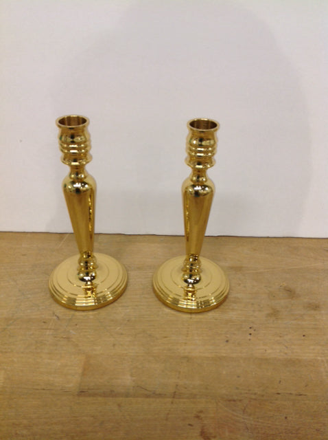 Pair Baldwin Brass Candle Holders