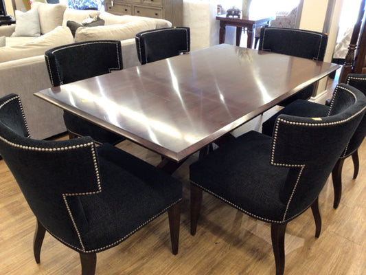 84" X 42" X 30" Kravet Design Sputnik Rectangular Oak Dining Table
