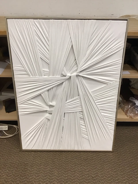 30x40 Framed White Wrapped Abstract