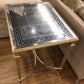 AS-IS Gold Mirrored Top End Table