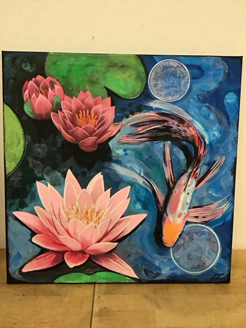 20"x20" "Koizen" By Lynda Zaleski