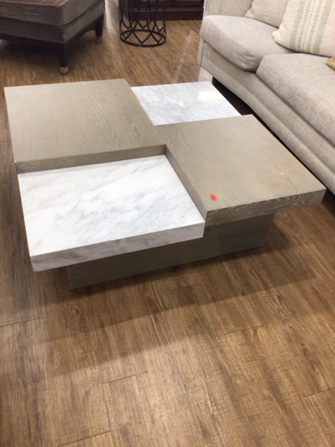 City Home Zephyr Wood & Marble Coffee Table
