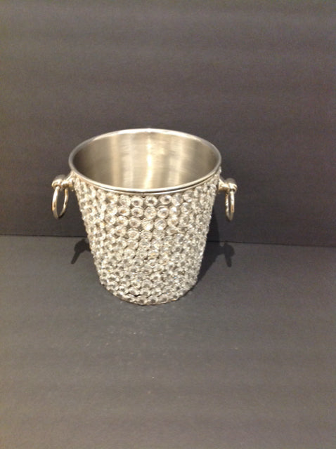 Metal Ice Bucket w/Crystals