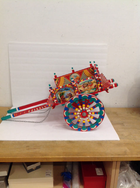 32" Decorative Multicolor Cart