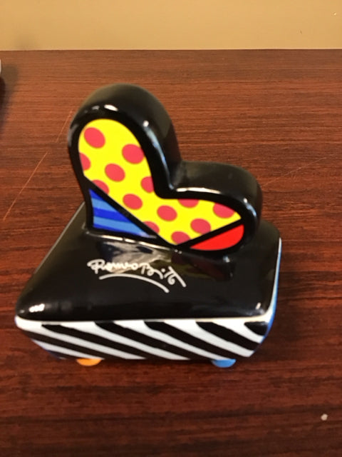 4" Romero Brito Heart Design Trinket Box